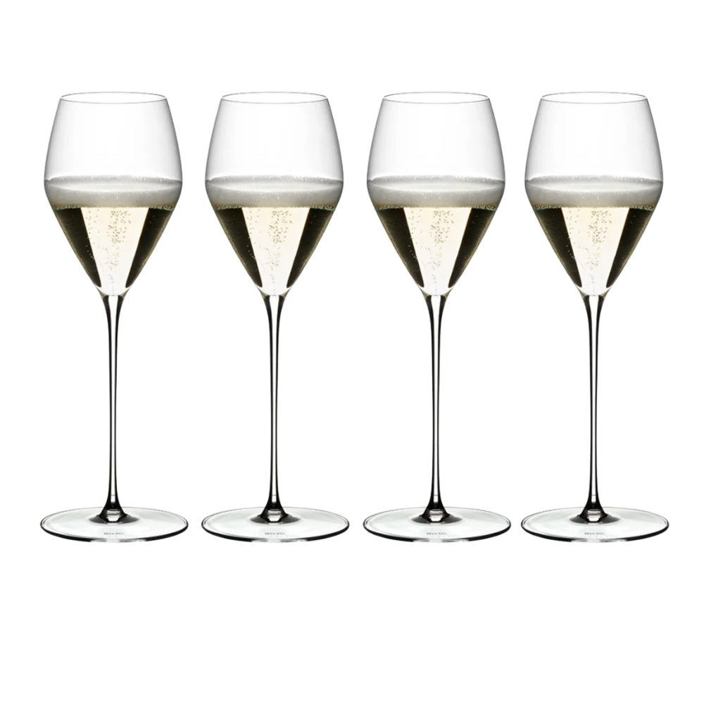 Riedel Veloce Champagne Wine Glass -samppanjalasi 4 kpl Bonuspakkaus