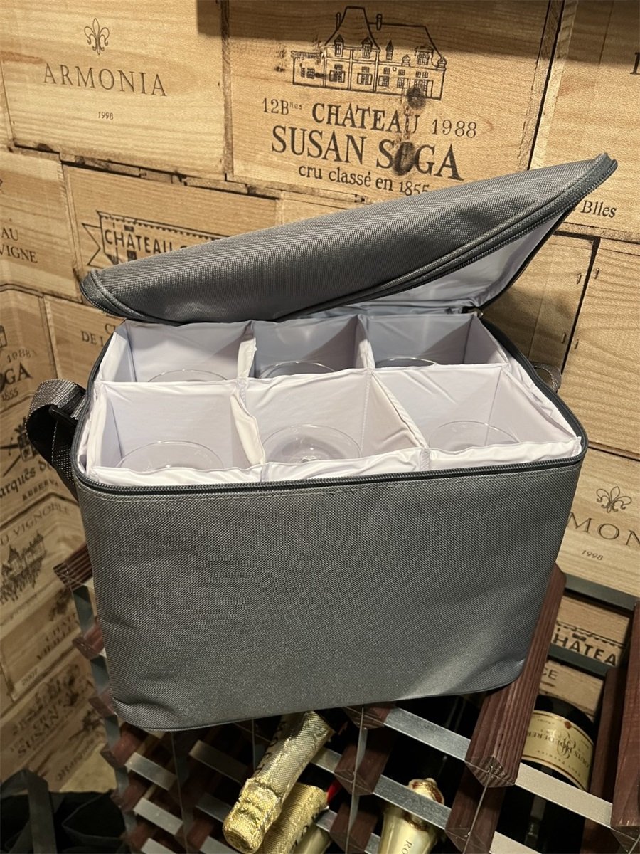 lasikassi harmaa 6:lle lasille