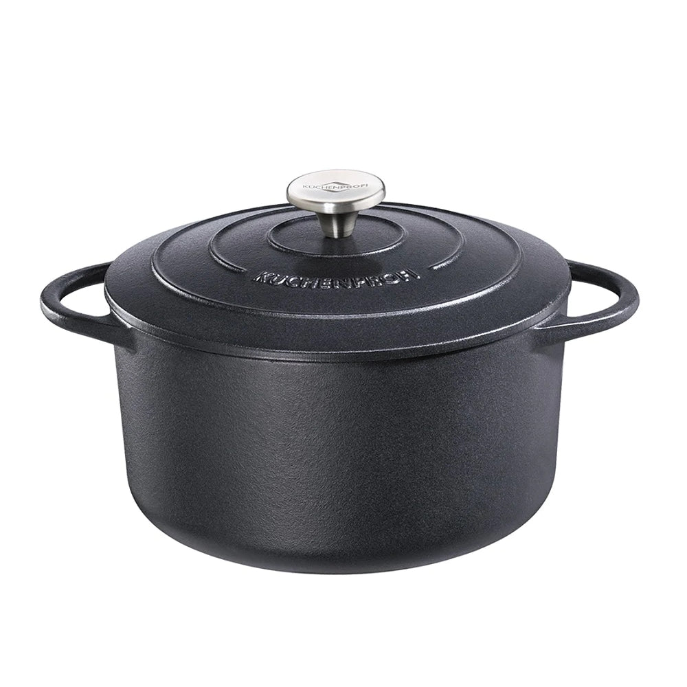 Küchenprofi Provence valurautapata pyöreä 24 cm/4,2 l musta
