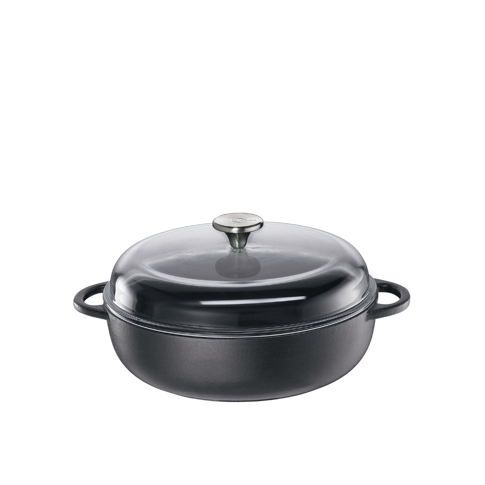 Küchenprofi Provence valurautakasari lasikannella 24 cm/2,5 l musta