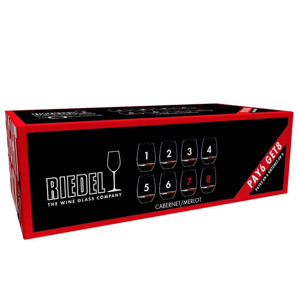 Riedel O Cabernet -punaviinilasi 6 + 2 kpl