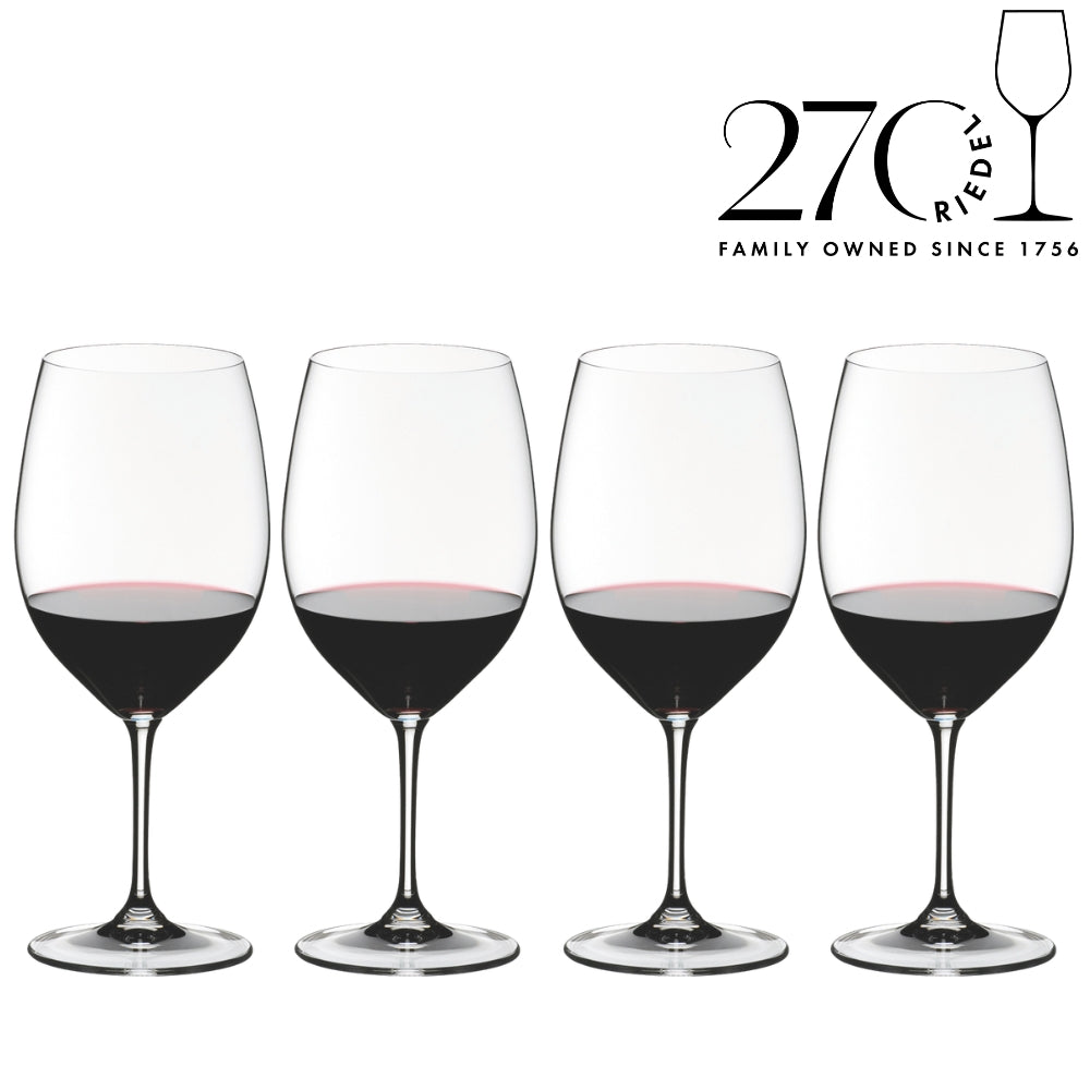 Riedel Vinum Cabernet/Merlot -punaviinilasi 3 + 1 kpl 270v juhlapakkaus