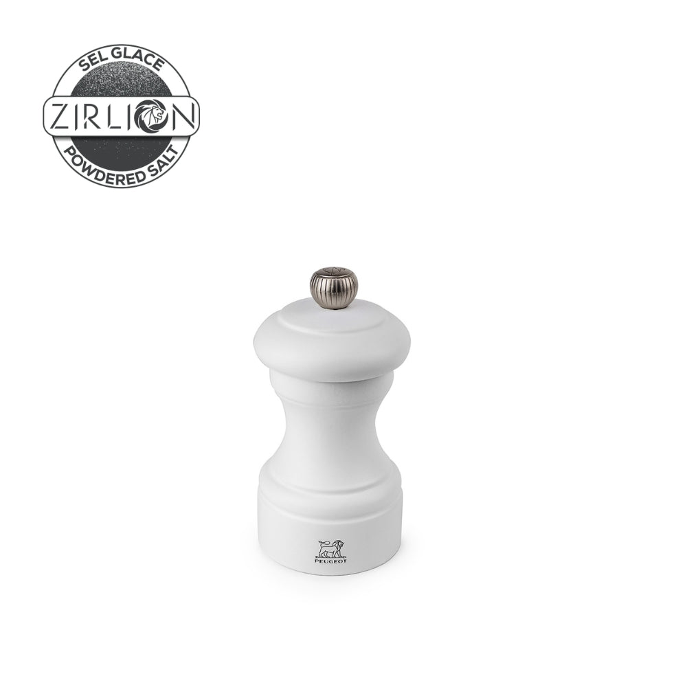 Peugeot Bistro -suolamylly Zirlion 10 cm valkoinen