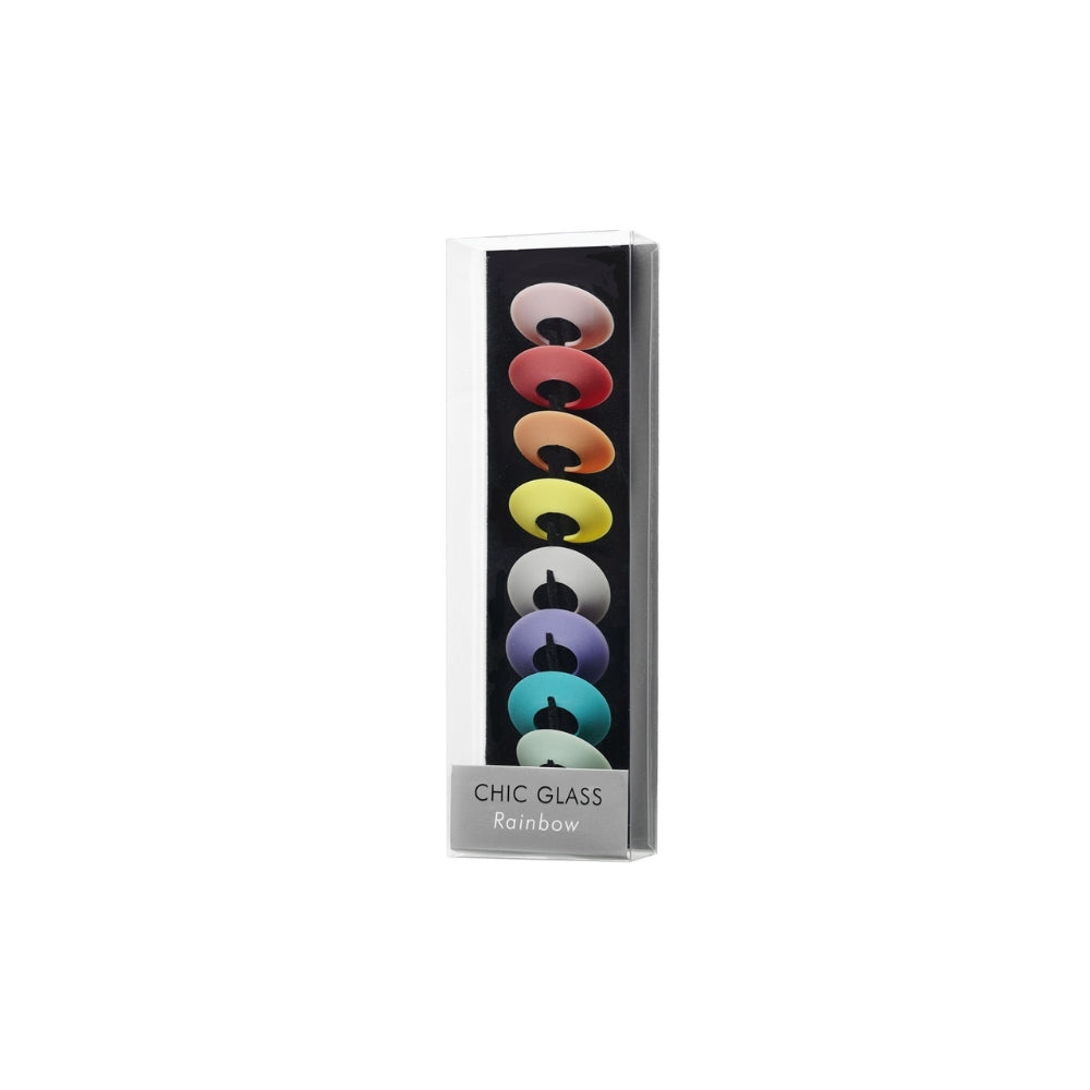 L'Atelier du Vin Chic Glass Rainbow lasinmerkkaaja 9 kpl