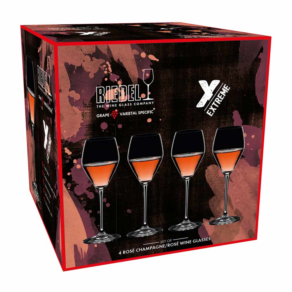 Riedel Extreme Champagne/Rosé 3+1 lasin bonuspakkaus